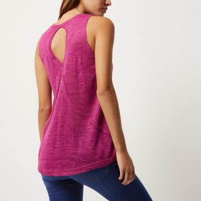 Pink wrap back top